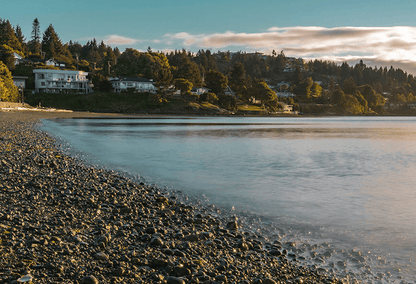 Partial view of Departure Bay Beach, Vancouver Island